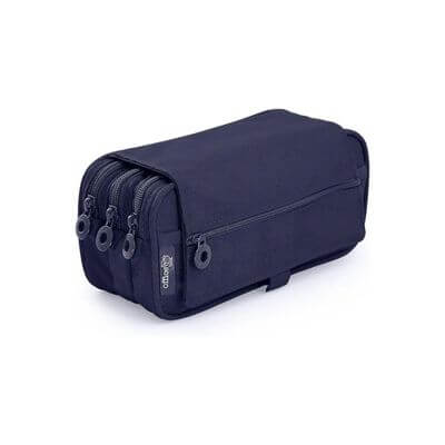 Estoig portatot triple OfficeBox blau fosc