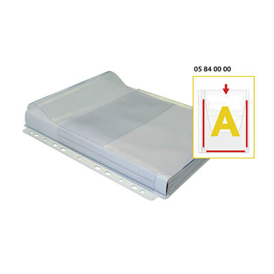 Pack 5 fundas fuelle A4 multiforat/solapa pvc