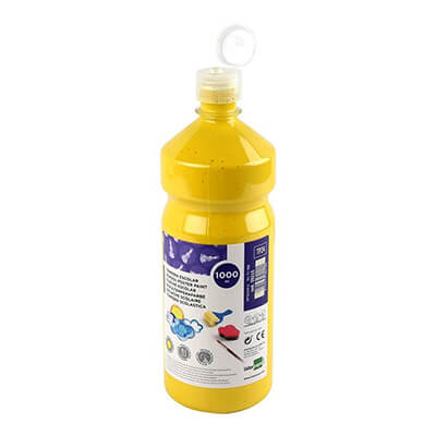Témpera líquida Liderpapel 1000 ml amarillo
