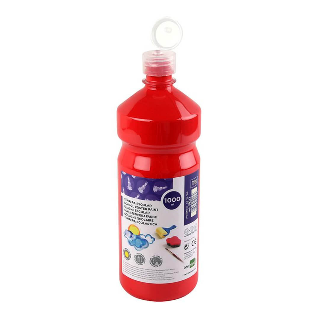 Témpera líquida Liderpaper 1000 ml vermell