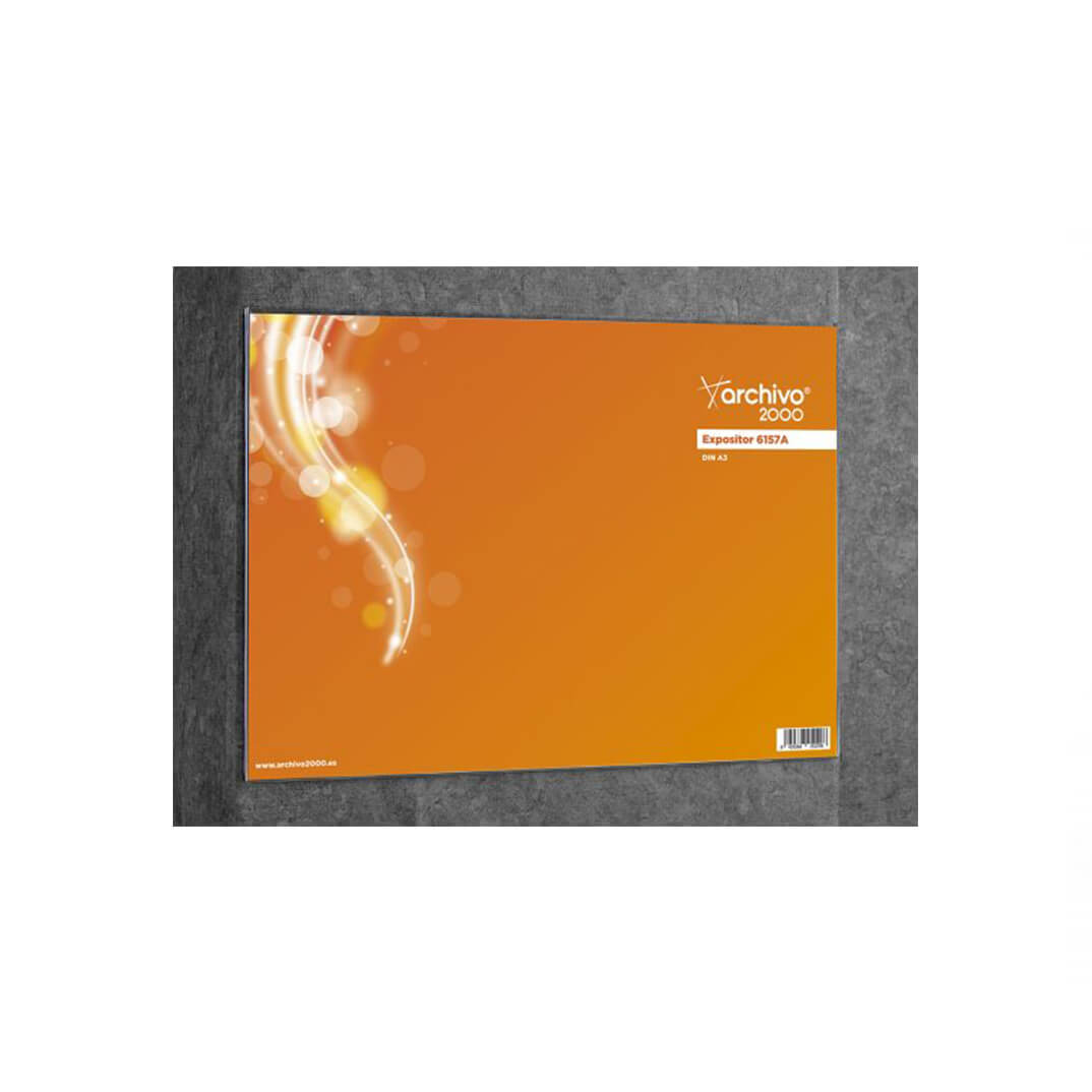 Expositor de pared adhesivo A3 horizontal