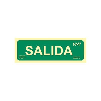 Pack de 2 senyals de seguretat "Salida" Homologada