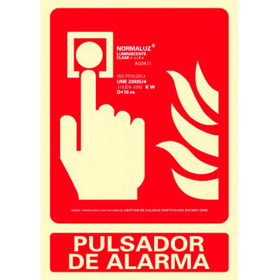 Senyal PVC A4 "Pulsador de Alarma"