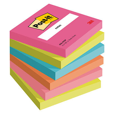 6 blocs POST-IT® Super Sticky Poptimistic 76x76