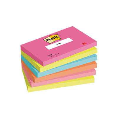 6 blocs POST-IT® Super Sticky Poptimistic 76x127