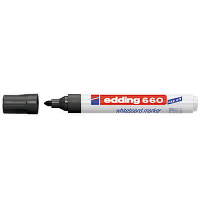 Rotulador pizarra blanca edding 660 negro