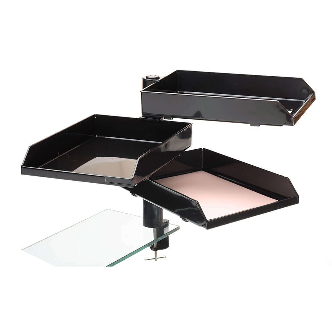 Set de 3 bandejas giratorias negro TurboRack