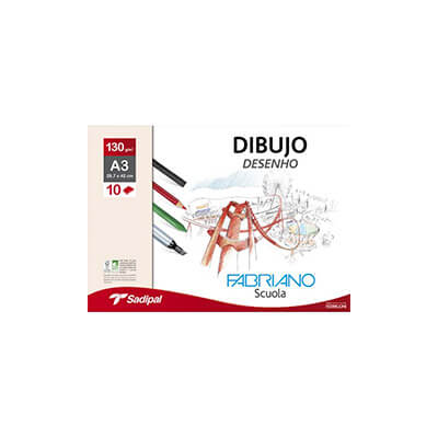 Paper de dibuix A3 130gr 10 fulls