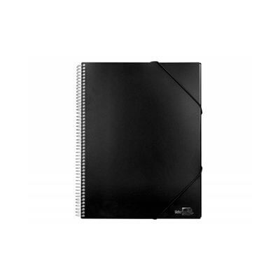Carpeta espiral A4 amb 30 fundes negra