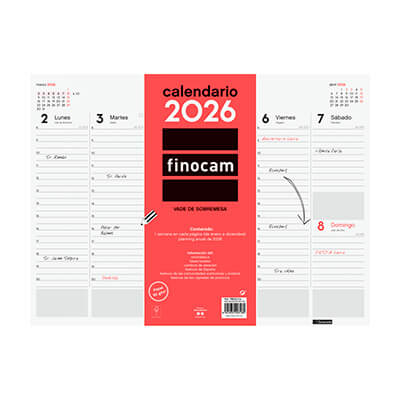 Escribanía sobremesa Finocam semanal 2026