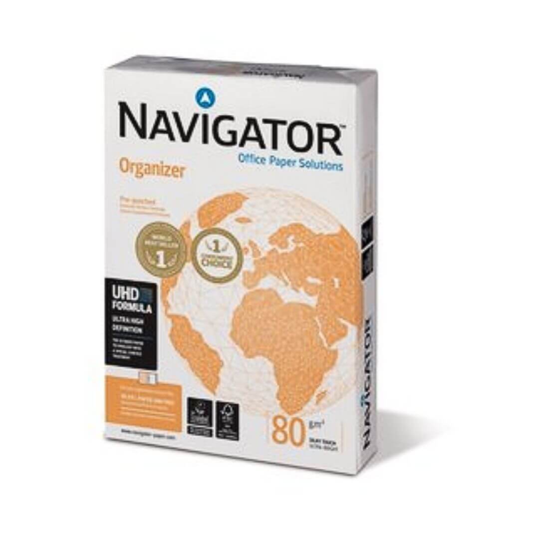 Paquet paper Navigator A4 4 forats 80g 500 fulls