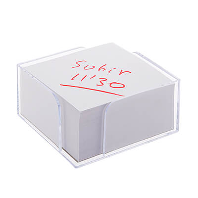 Portanotes cuadrat transparent