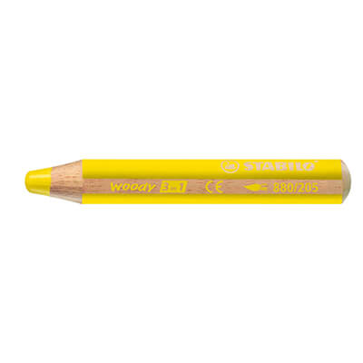 Lápiz Stabilo Woody 3 en 1 amarillo