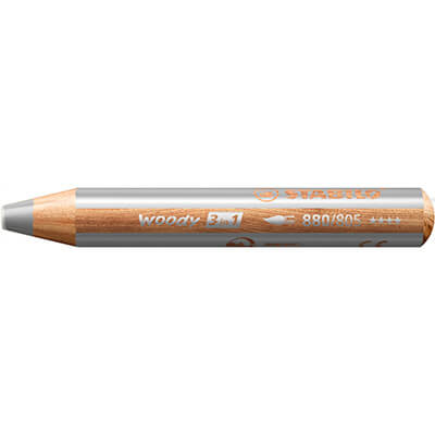 Lápiz Stabilo Woody 3 en 1 gris/plata