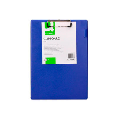 Portabloc de plástico azul pinza metálica
