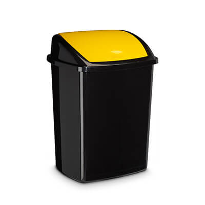 Contenedor gran capacidad amarillo tapa basculante