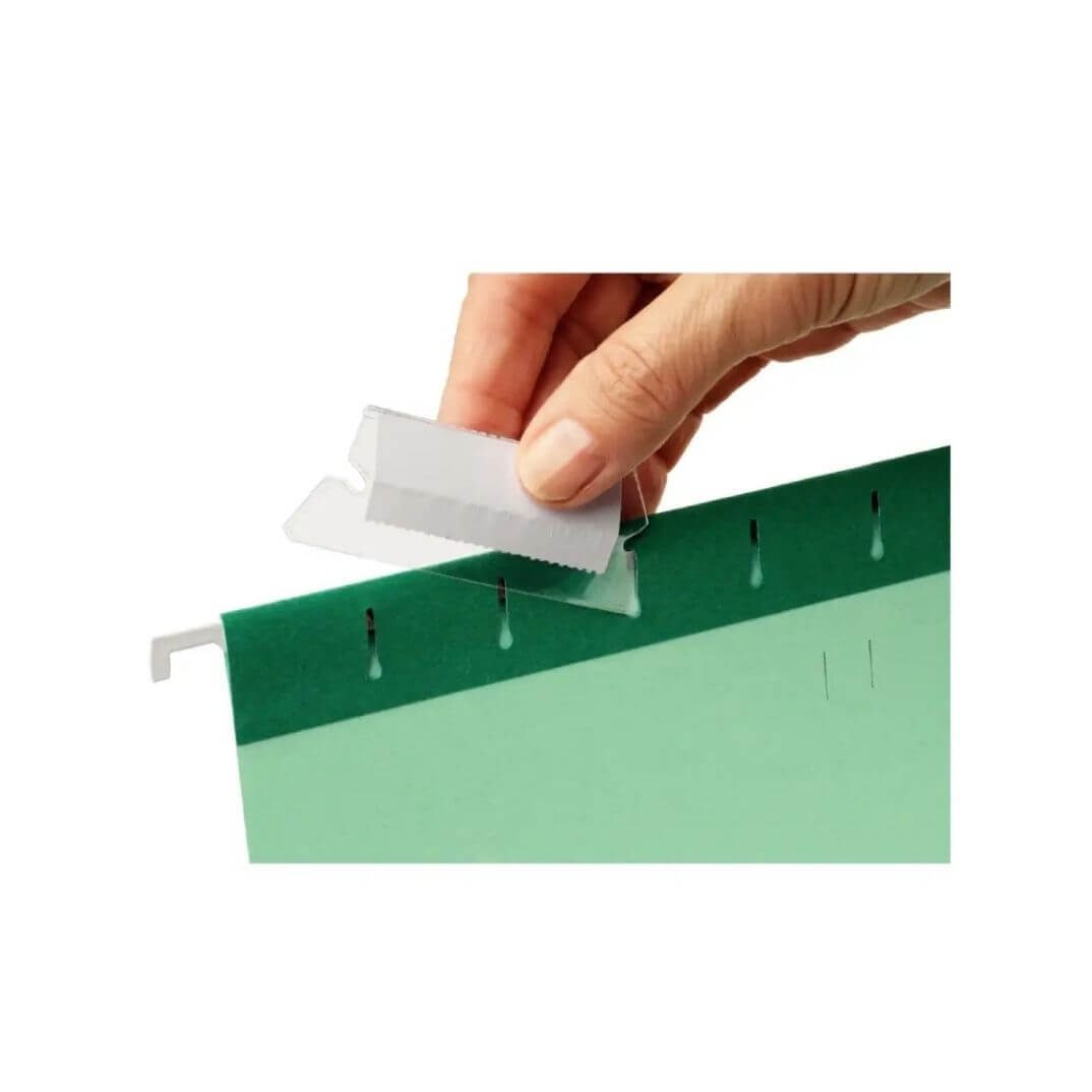 Pack 25 Visores Esselte 5 cm para carpetas colgant