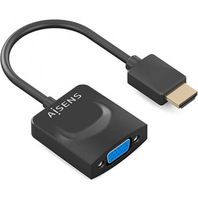 Adaptador Aisens HDMI Macho a VGA hembra negro