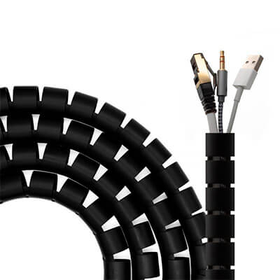 Organizador de cables Aisens A151-0604 negro 2m.