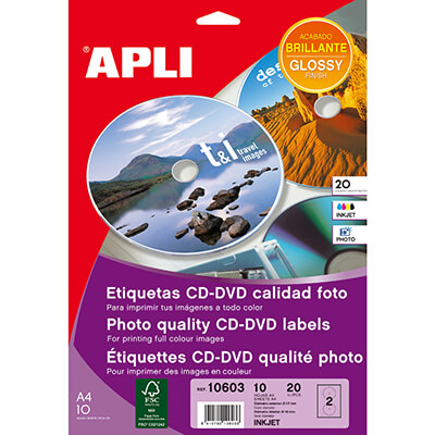 Etiquetes cd/dvd 117mm blanques