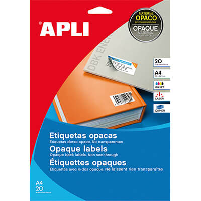 Etiquetes opaques A4 25.4x10mm (20 fulls)