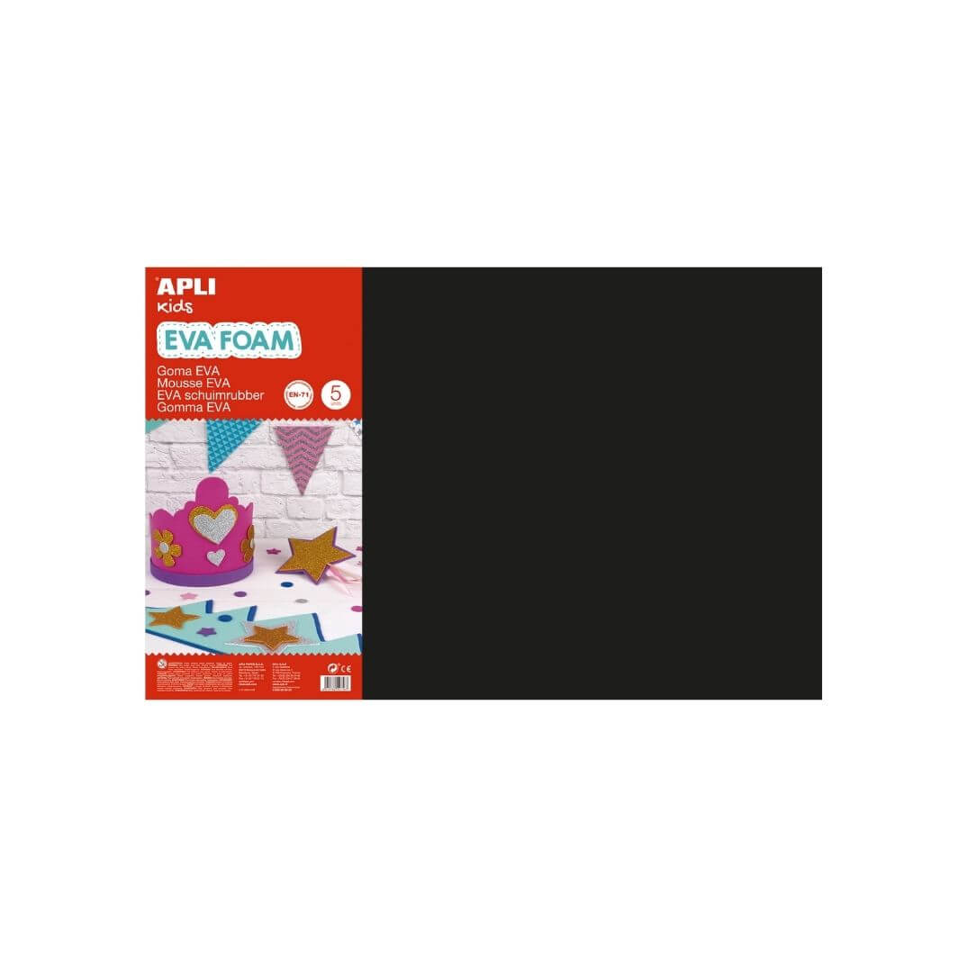 Goma EVA 600x400mm negro (pack 5u)