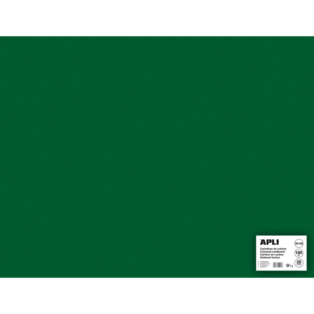 Cartolina 50x65 170g verd fosc (pack 25)
