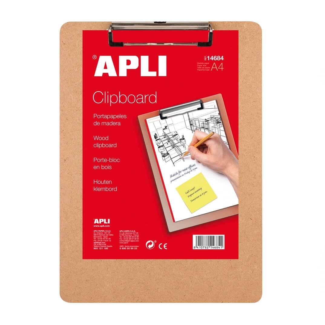 Portabloc Apli madera A4