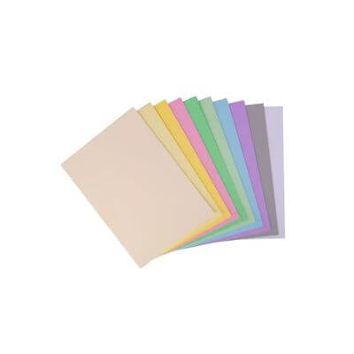 Pack 50 cartulinas A4 170g colores surtidos pastel