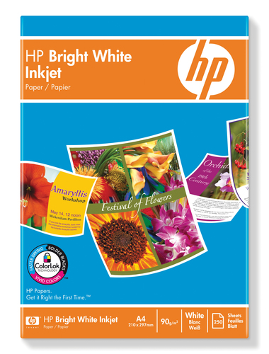 HP paper blanc brillant A4 90g 250 fulls