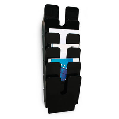 Portafullets paret FLEXIPLUS 6 A4 vertical negre