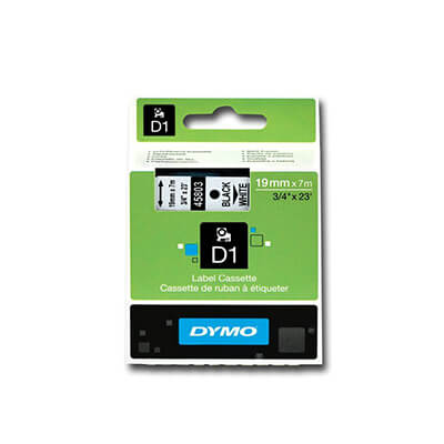 Cinta Dymo D1 19mm negro/blanco