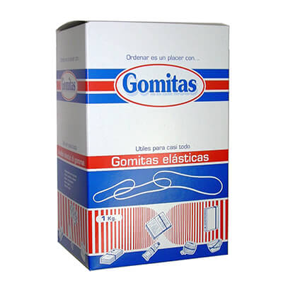 Caixa 1kg gomes elàstiques 16cm