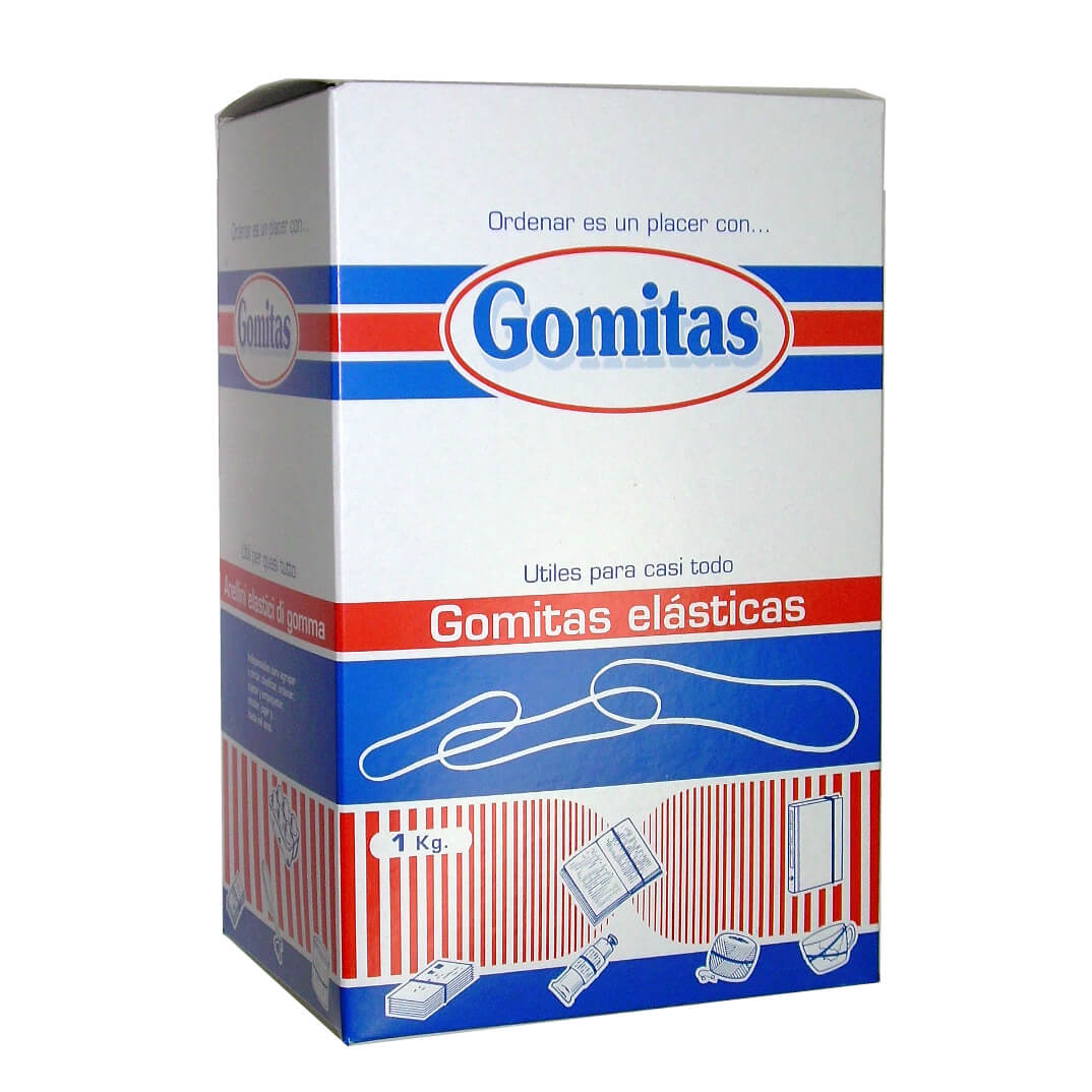 Caja 1kg gomas elásticas 8cm