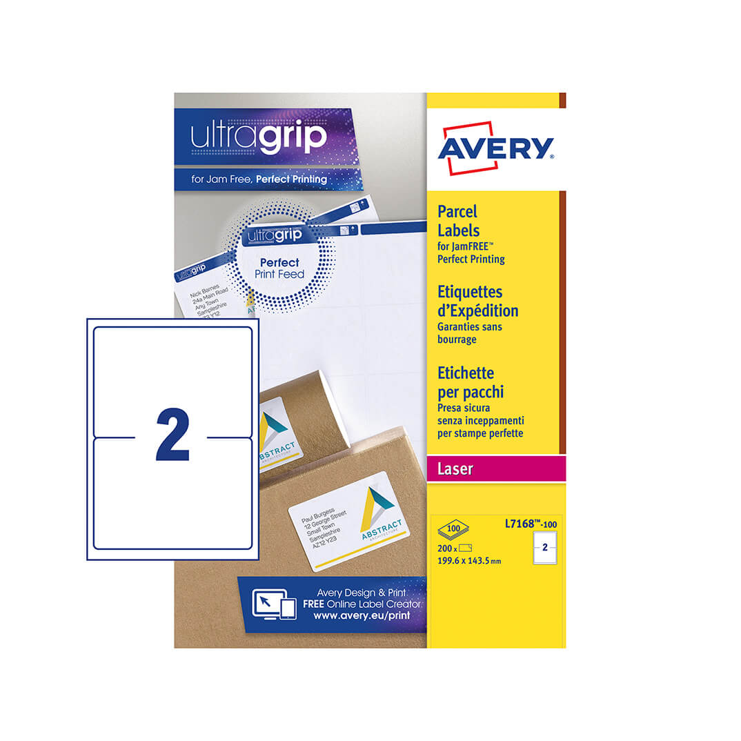 Etiquetes Avery A4 làser 199,6x143,5 blanques