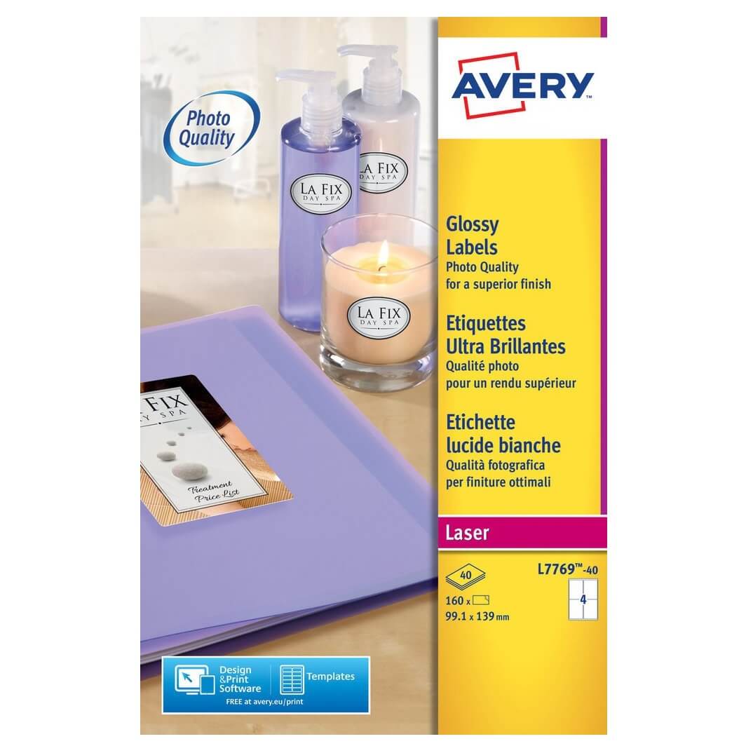 Etiquetes Avery A4 làser 139x99,1 blanques