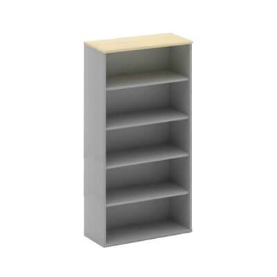 Armario sin puertas color haya/plata 4 est 80x197