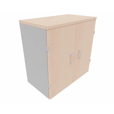 Armari amb portes color plata/faig 80x73
