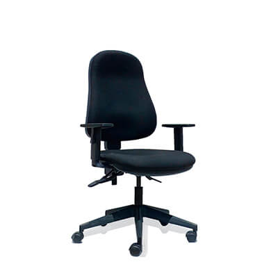 Silla OP2007 con brazos regulables negra