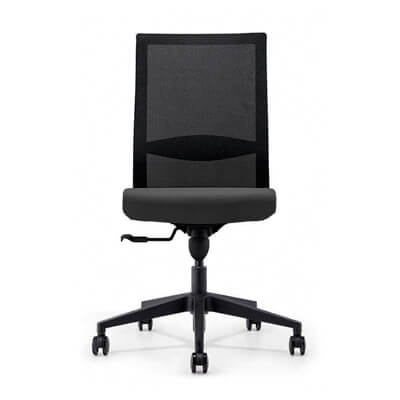 Silla NOVA con respaldo malla sin brazos negra