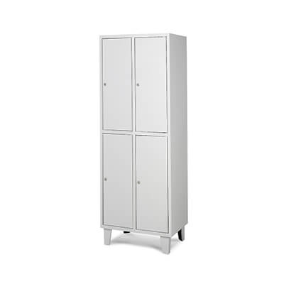Taquilla metalica monobloc 4 puertas Gris