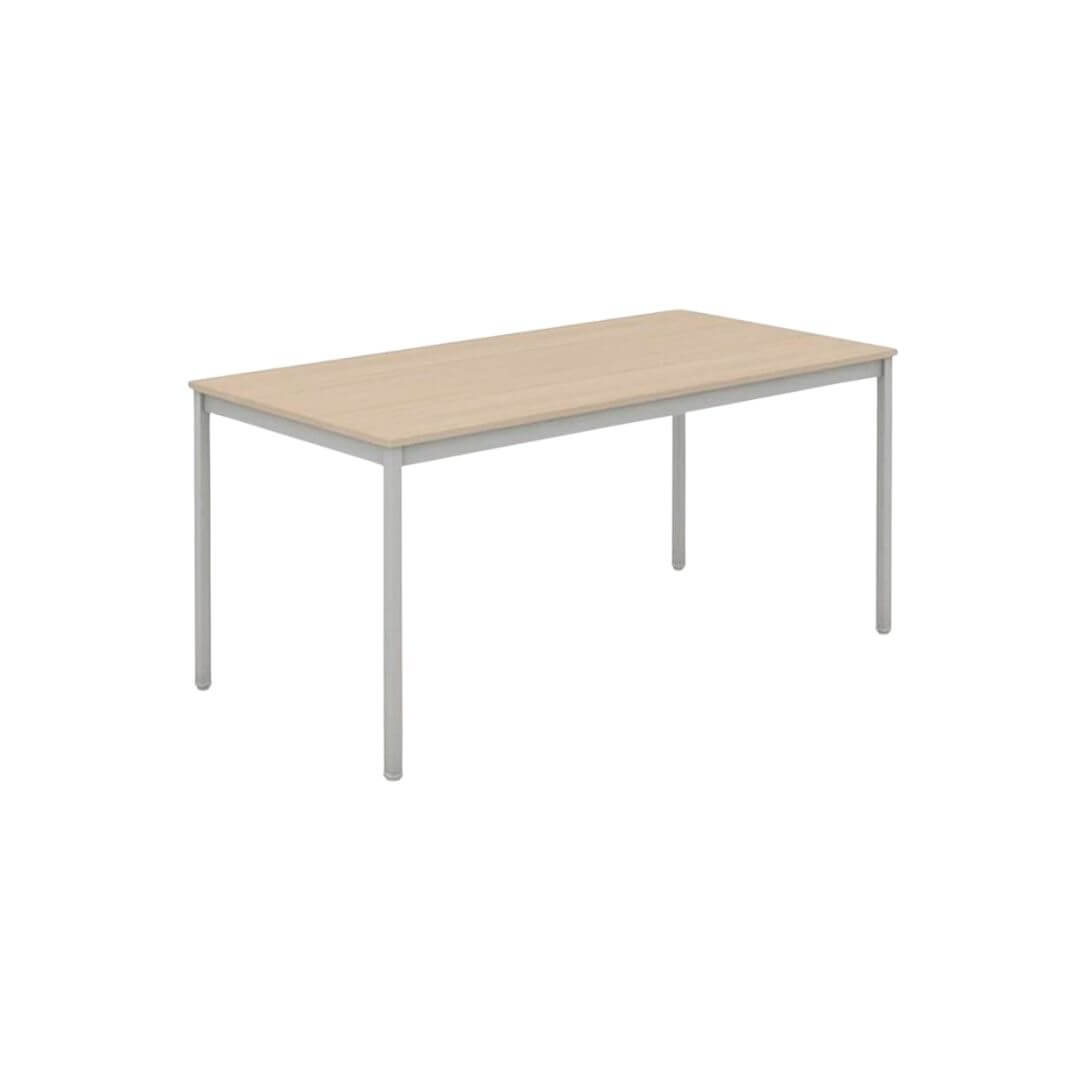Taula LINE melamina en faig/alumini 140x60