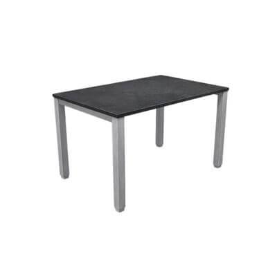 Mesa TEMPO estructura plata sobre grafito 120x80
