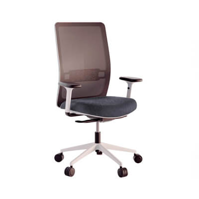 Silla EVOS WHITE ergonomica con brazos y trasla