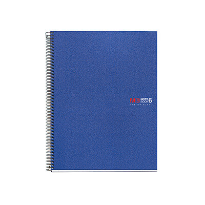 Cuaderno Notebook 6 A4 C5 azul 150 hojas