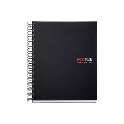 Cuaderno Notebook 6 A5 C5 negro 150 hojas