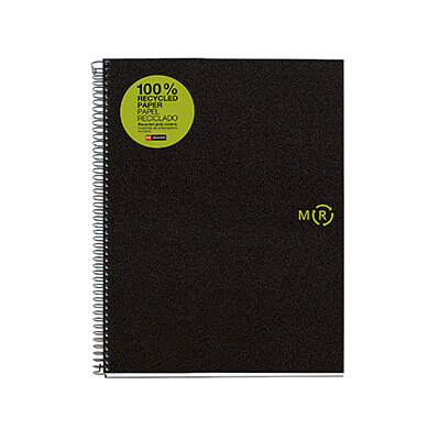 Quadern Reciclat Notebook 1 A5 negre 120 fulls
