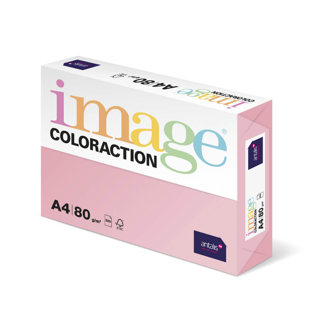 Paquete papel A4 80g rosa tropic OPI74