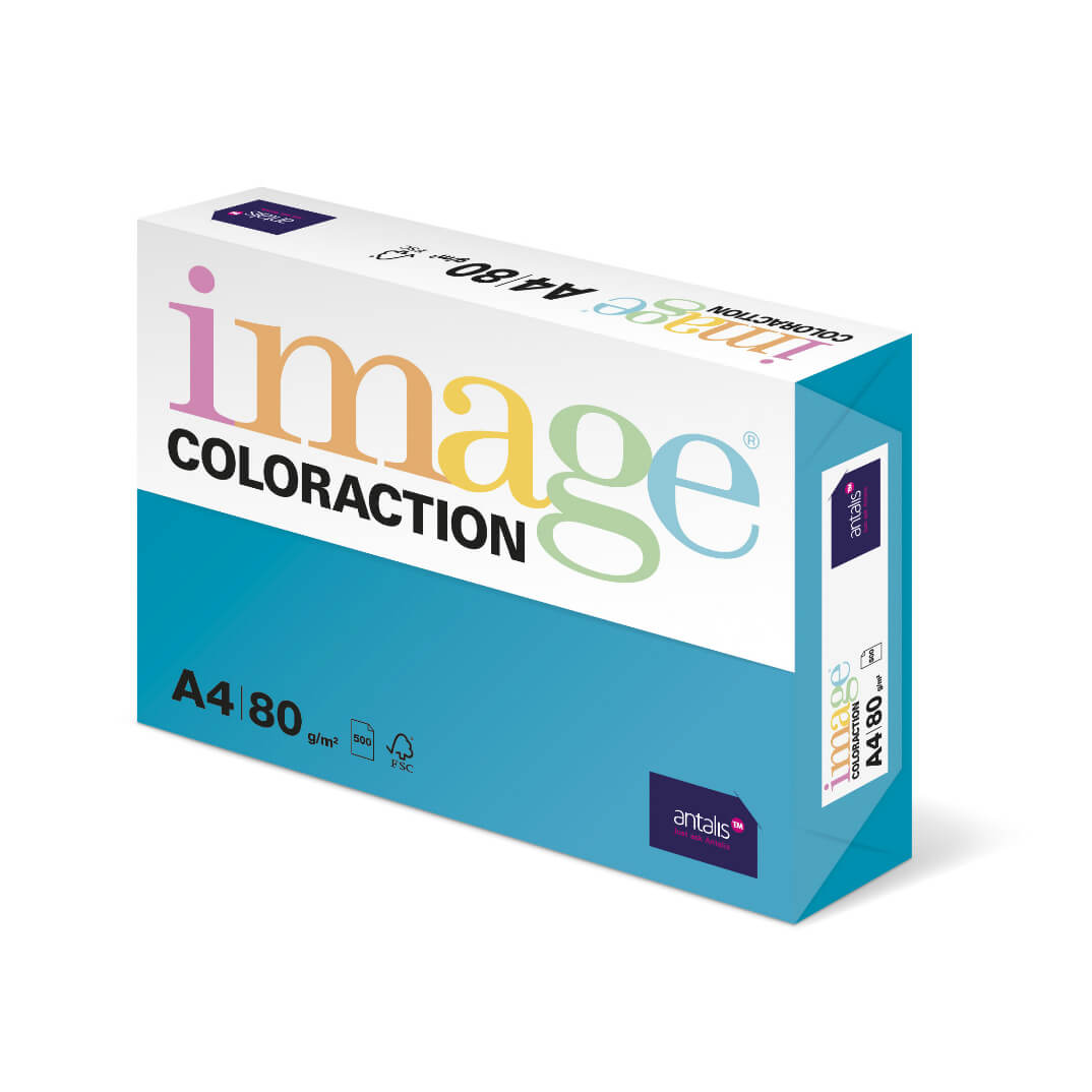 Paquete papel A4 80g azul Lisbon AB48