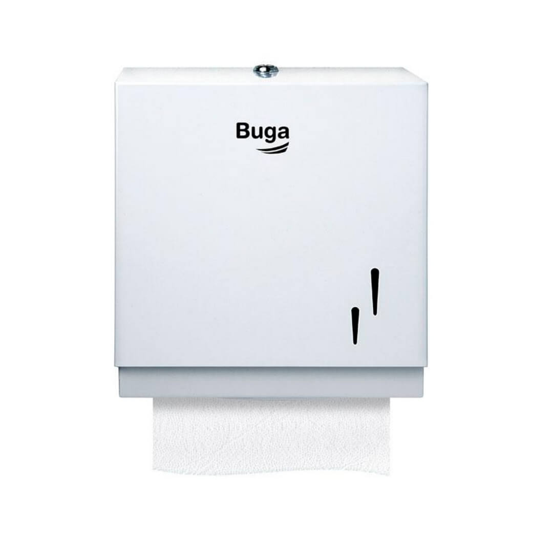 Dispensador toallitas plegadas metálico blanco